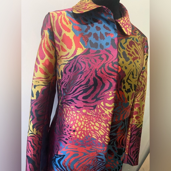 Anne Klein jacket, perfect jacquard silk, slender silhouetted, gift  no Tags !! - Picture 4 of 13